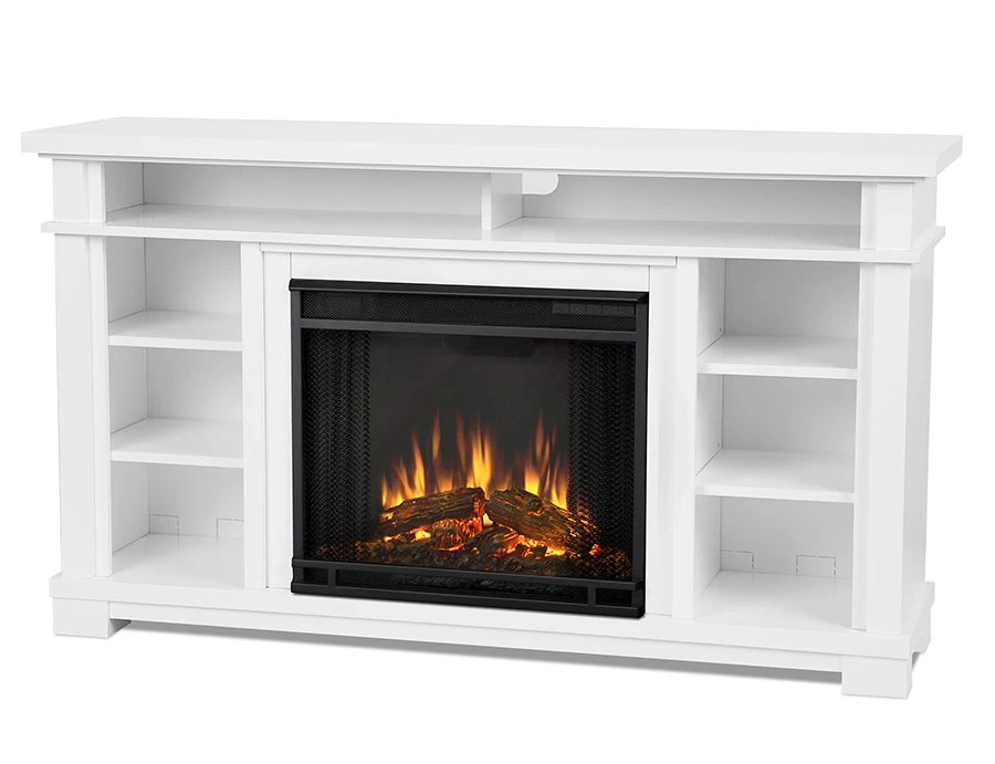 56" Belford White Media Electric Fireplace - Image 2