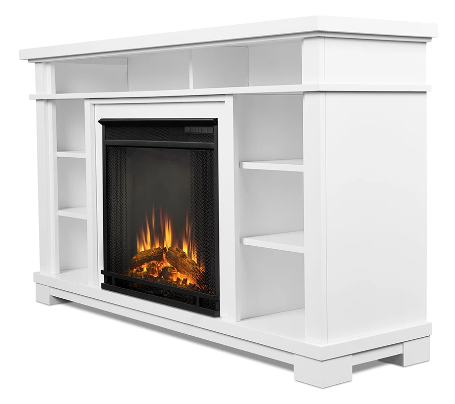 56" Belford White Media Electric Fireplace - Image 3