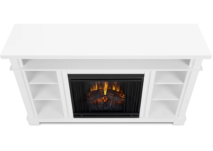 56" Belford White Media Electric Fireplace - Image 4