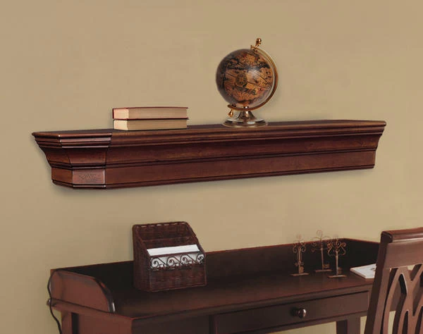 48" / 60" / 72" Lindon Mantel Shelf - Cherry Distressed Finish - Image 8