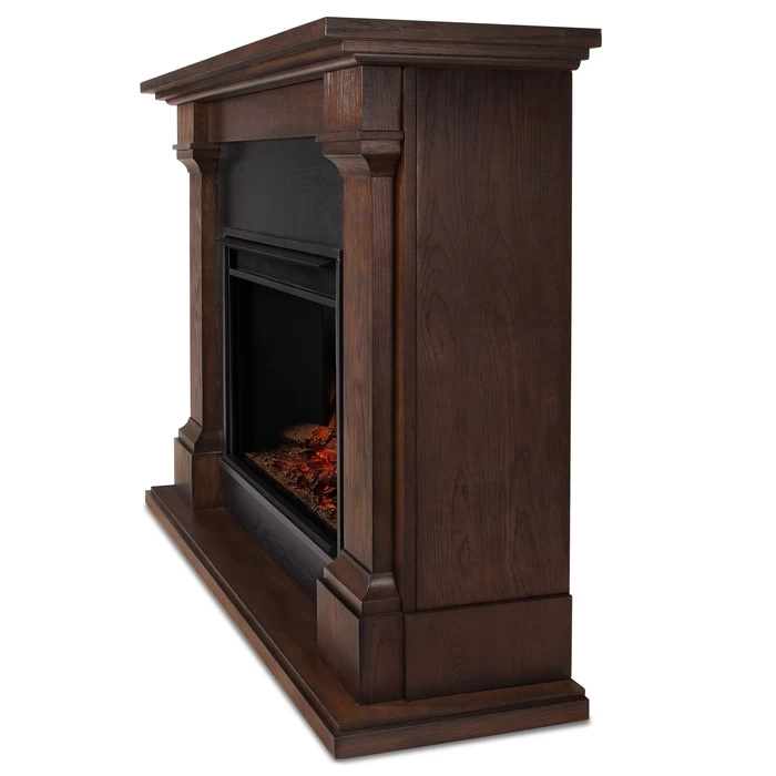 63" Callaway Chestnut Oak Grand Electric Fireplace - Image 5