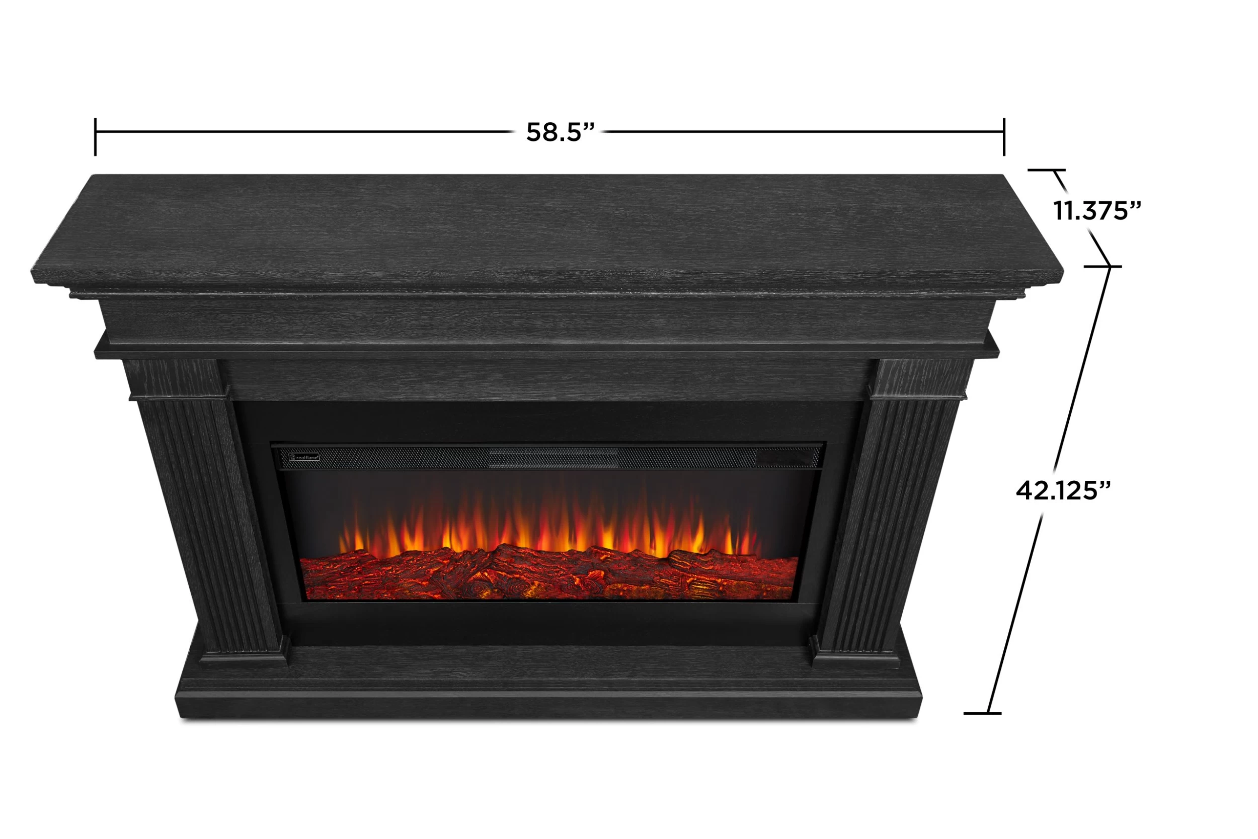 58" Beau Gray Electric Fireplace - Image 5