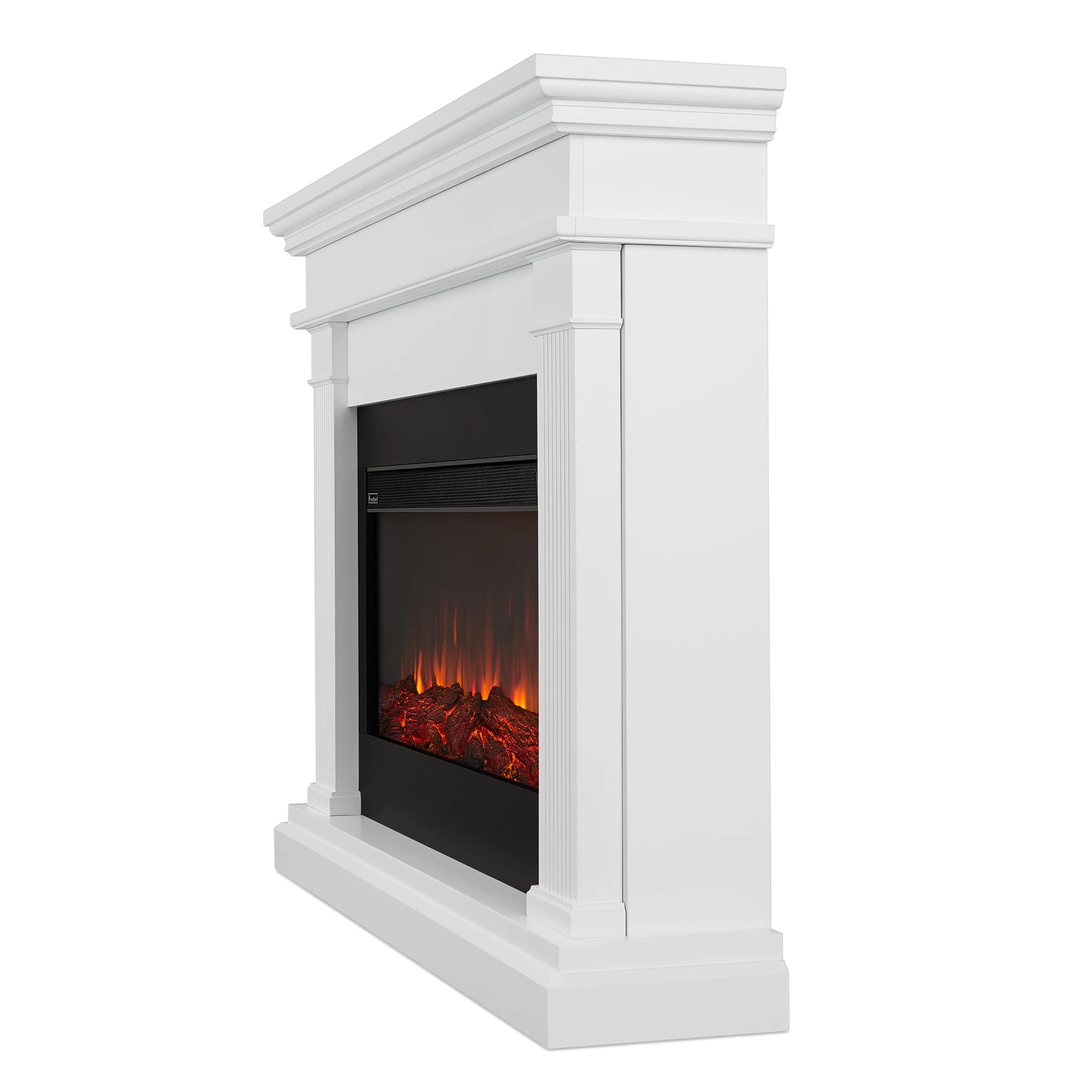 58" Beau White Electric Fireplace - Image 4
