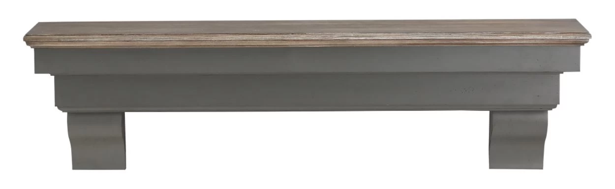 48" / 60" / 72" The Hadley Shelf Or Mantel Shelf - Cottage Gray Distressed Finish - Image 11