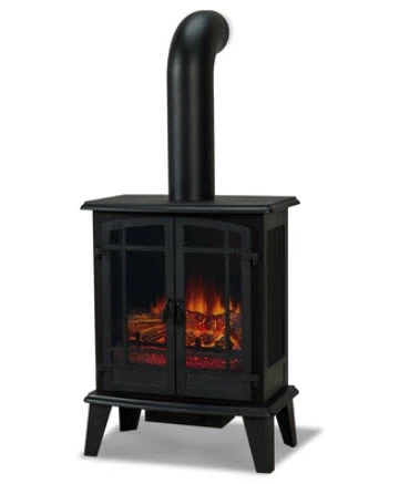 25" Foster Real Flame Black Electric Fireplace Stove - Image 4