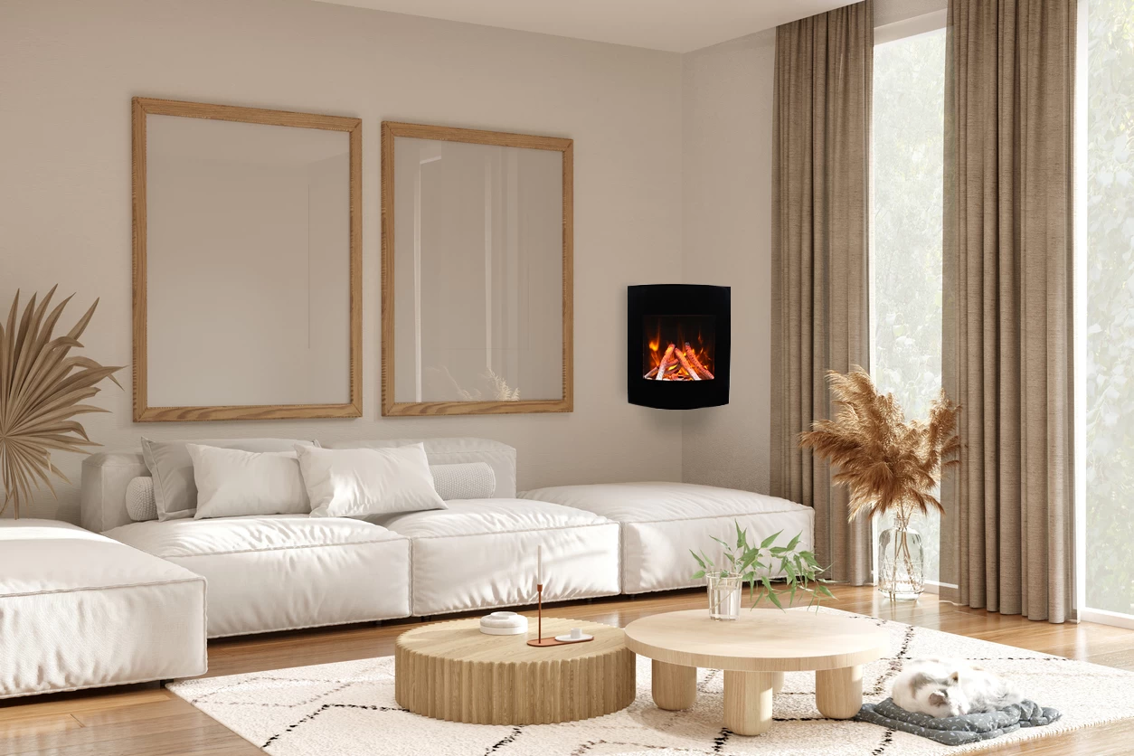Amantii WM-BI-2428-VLR-BG Wall Mount Smart Electric Fireplace - Image 6