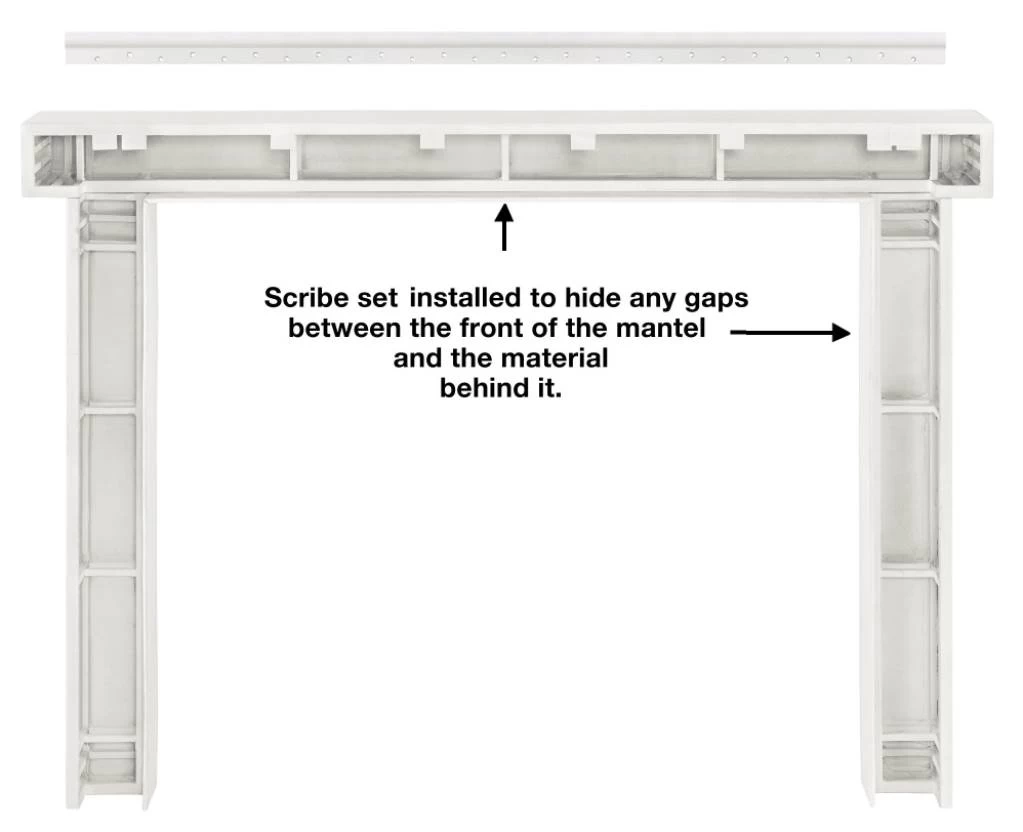 48"/56" Zachary Non-Combustible Surround Salt Finish - Image 5