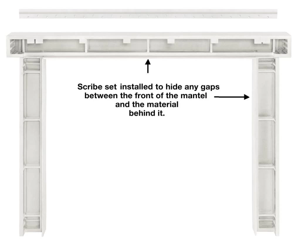 48"/56" Zachary Non-Combustible Surround Salt Finish - Image 6