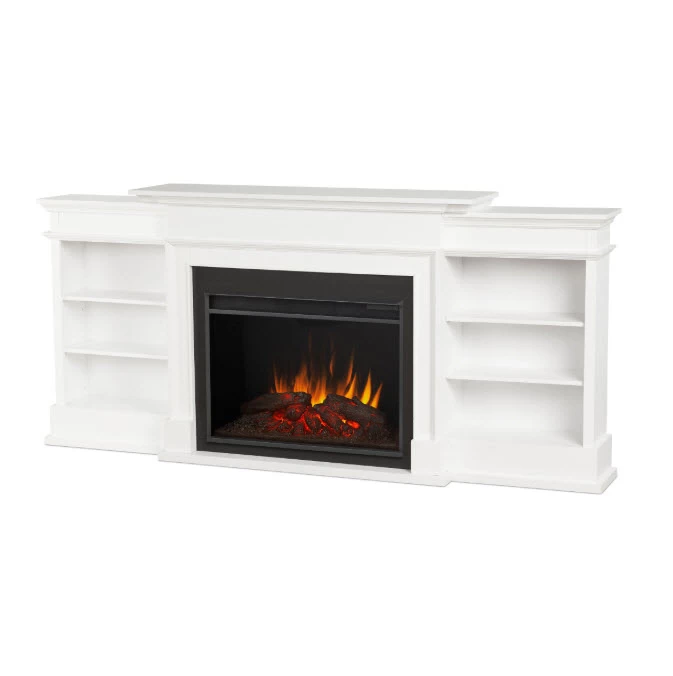 92" Ashton White Electric Fireplace - Image 2