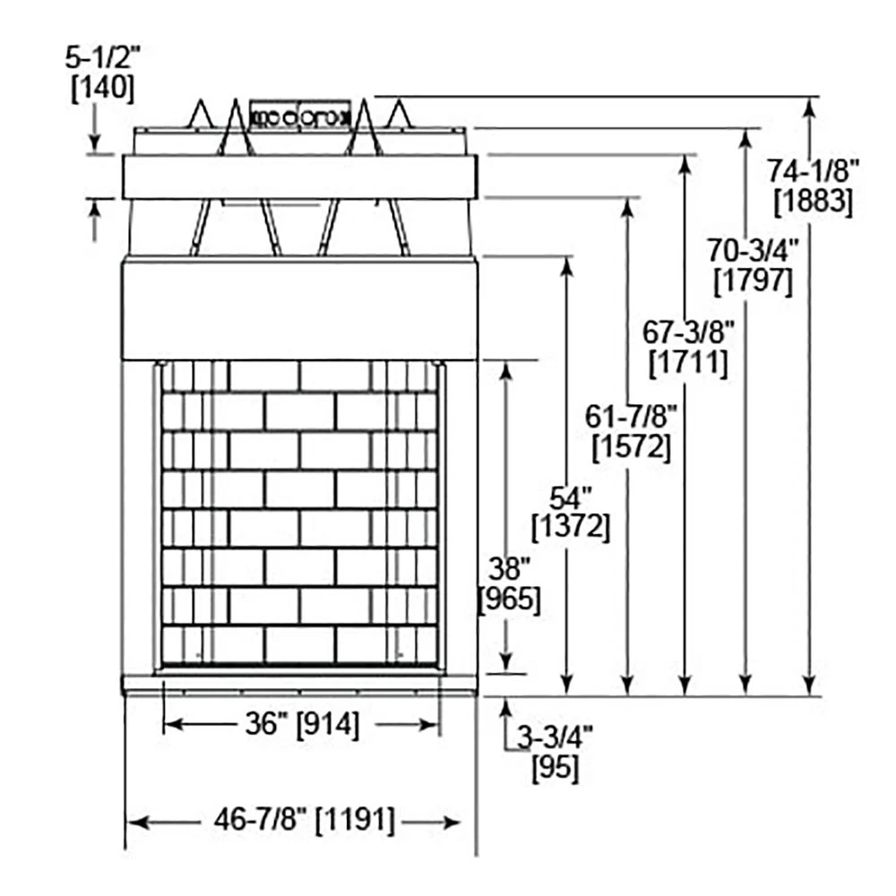 Majestic ASH36 Ashland 36-Inch Radiant Wood Burning Fireplace - Image 4