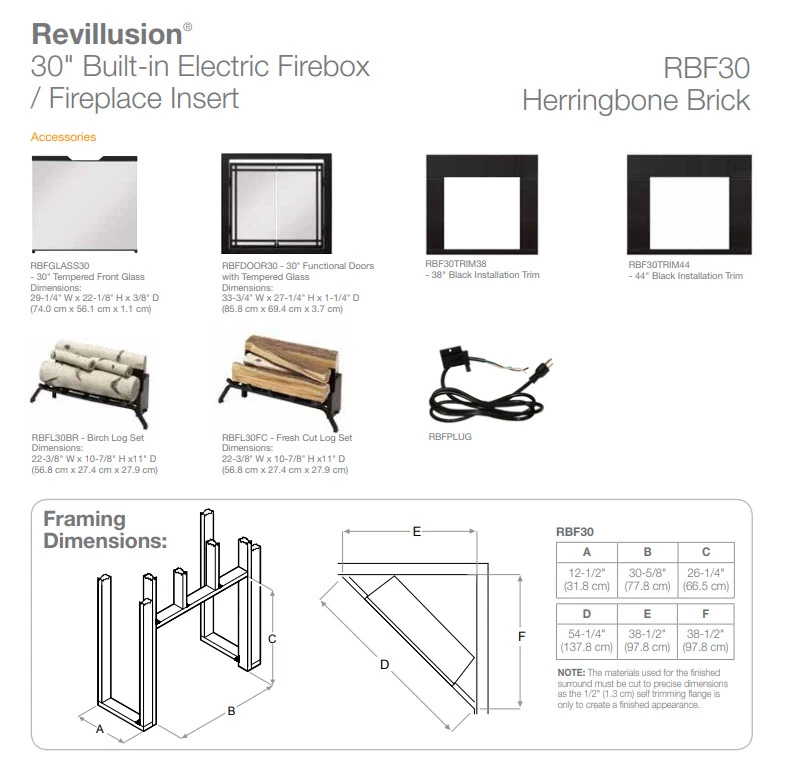 30" Dimplex Revillusion Weathered Concrete With Glass Fireplace - Image 8
