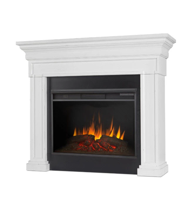 55" Emerson Real Flame White Electric Fireplace - Image 3