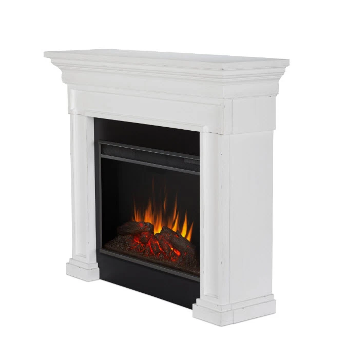 55" Emerson Real Flame White Electric Fireplace - Image 4