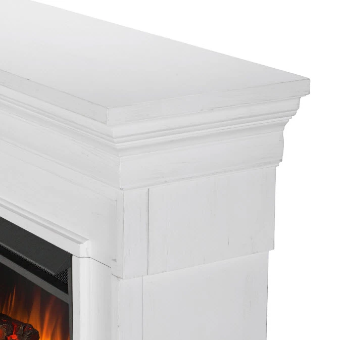 55" Emerson Real Flame White Electric Fireplace - Image 5