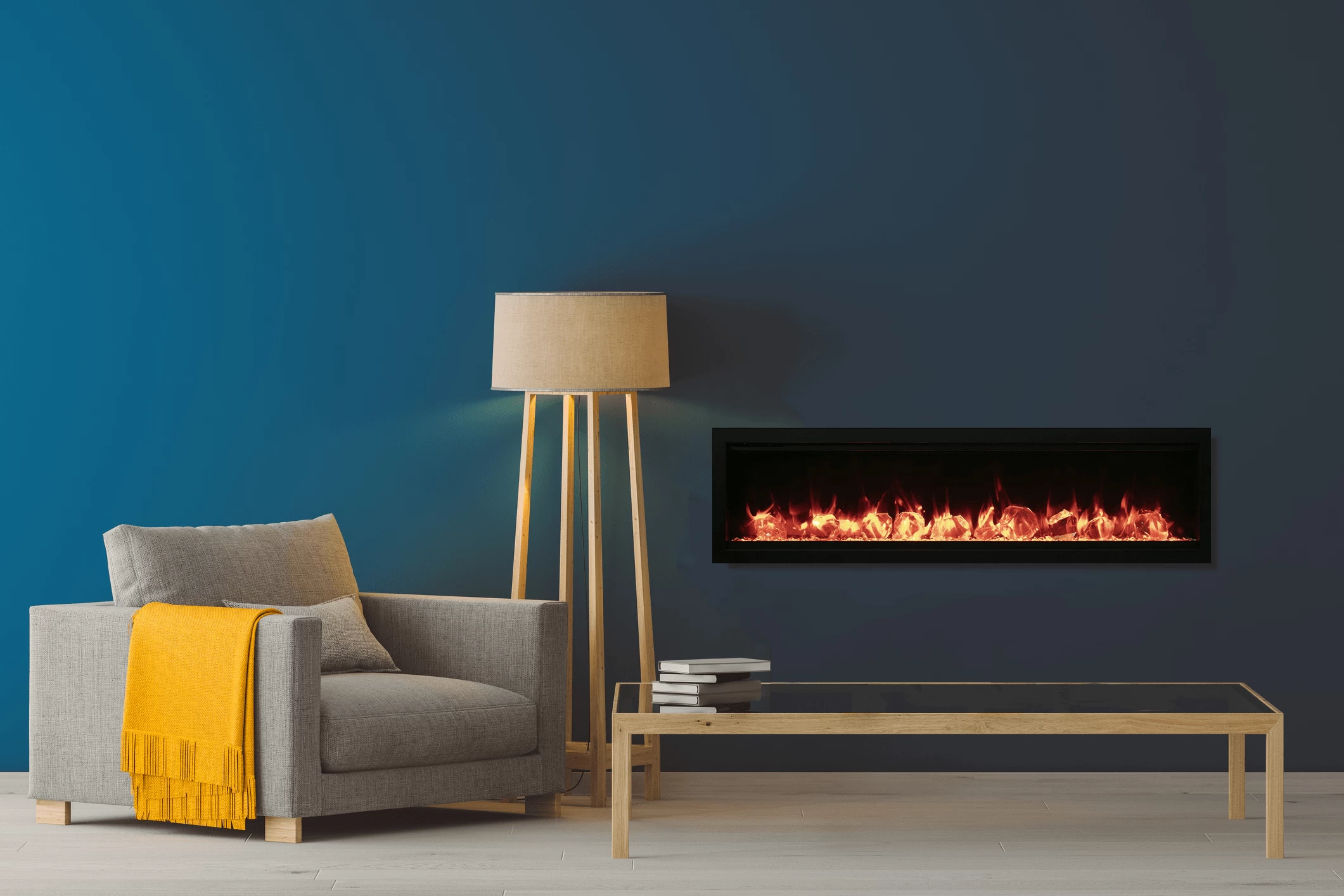Amantii Symmetry Smart 100" Electric Fireplace - Image 4