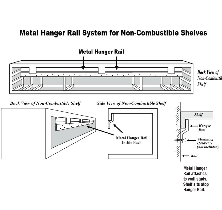 48" / 60" / 72" Zachary Mantel Shelf - Whitewash Finish - Image 14