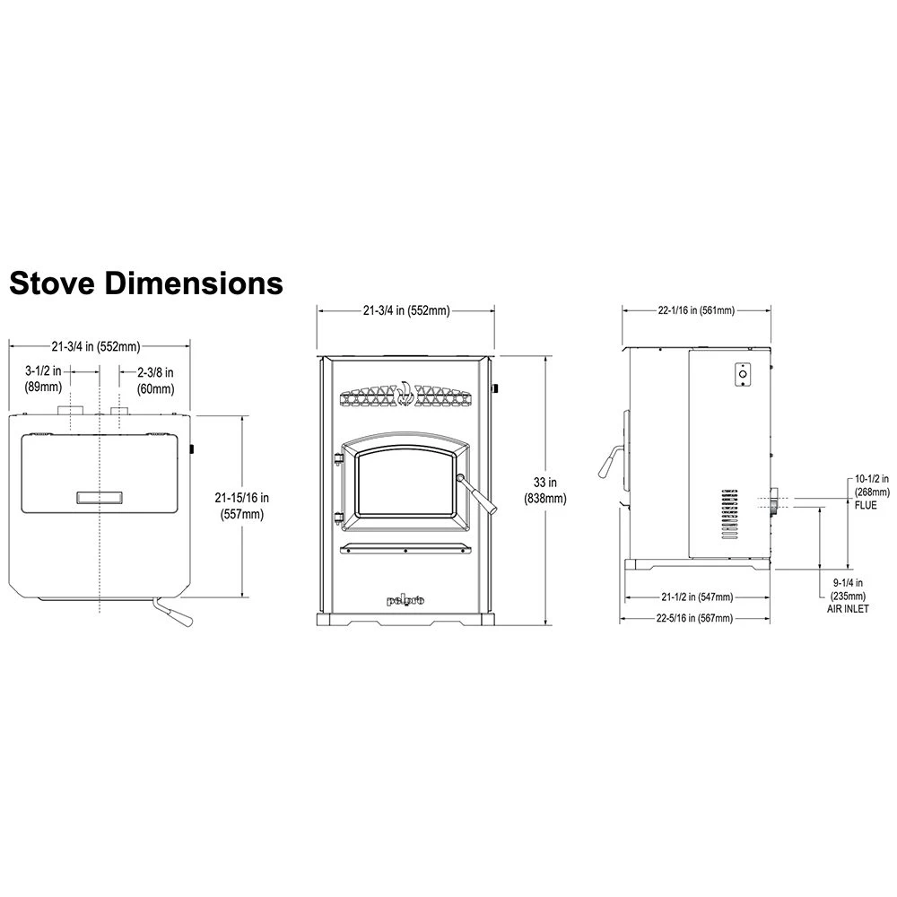 PelPro EPA Certified Pellet Stove With 70 Lb. Hopper (PP70) - Image 7