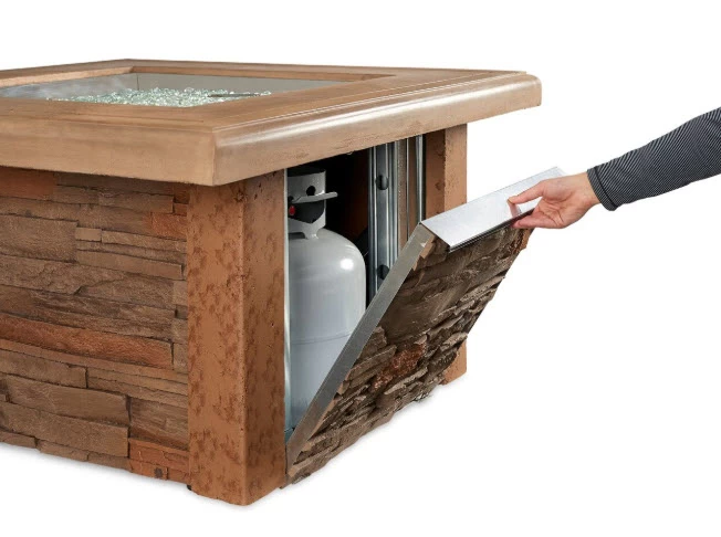 42" Mocha Sierra Outdoor Fire Pit Table - Image 4