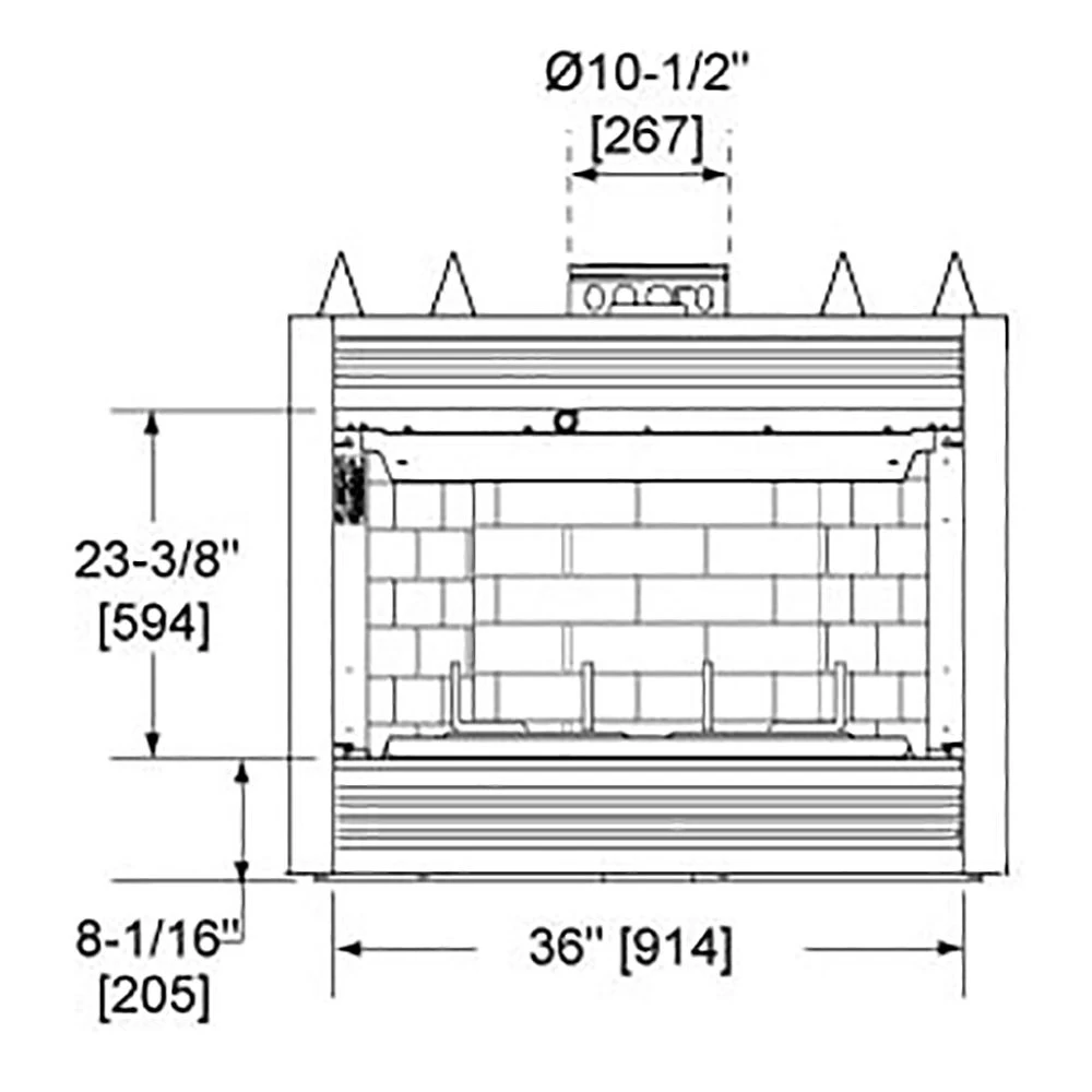 Majestic SA36 Sovereign 36-Inch Wood Burning Fireplace - Image 4
