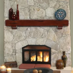 48"/ 60"/ 72" The Shenandoah Mantel Shelf - Cherry Finish
