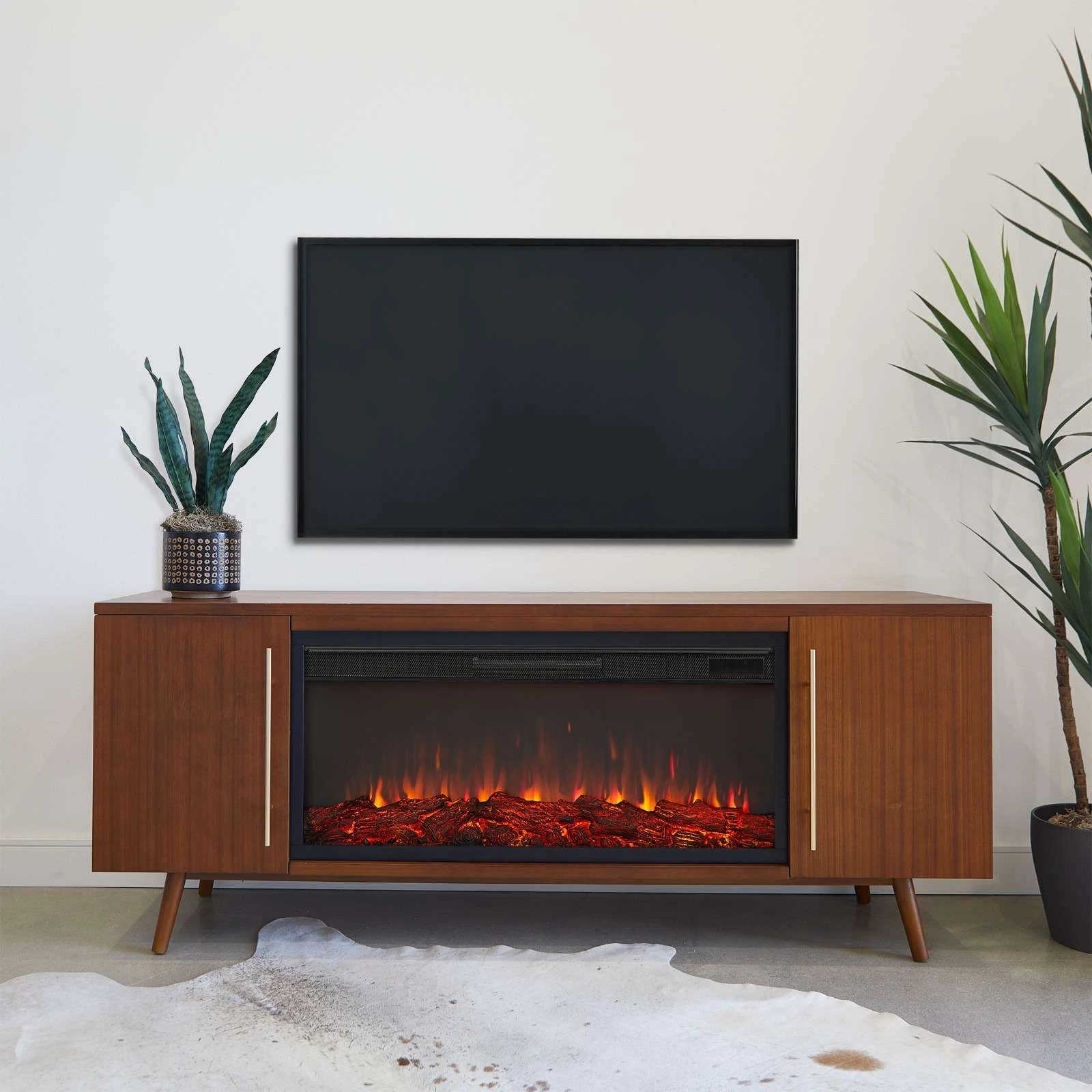 72" Morris Landscape Electric Fireplace TV Stand - Image 2