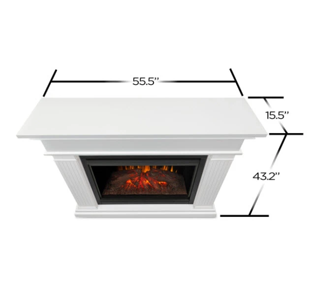 55.5" Centennial Real Flame White Electric Fireplace - Image 7