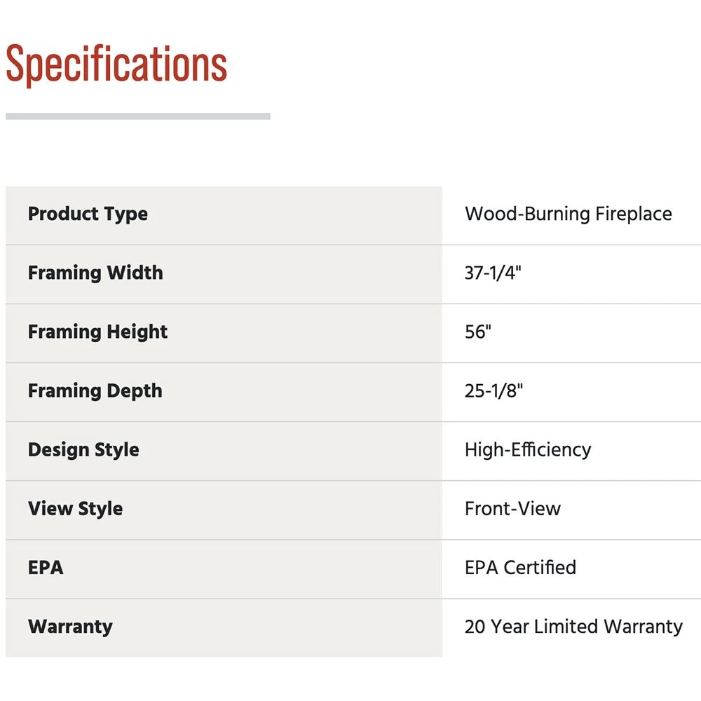 Superior Wood Burning Fireplace With Door And Facade (WCT4920WS) - Image 5