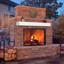 48" / 60" / 72" Zachary Mantel Shelf - Whitewash Finish